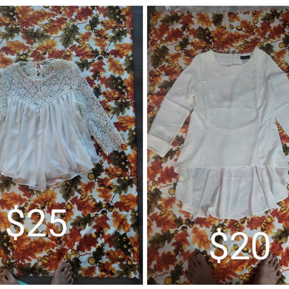 White long sleeve tops